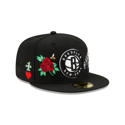 Sapca New Era Brooklyn Nets NBA Icon 59FIFTY Fitted - Negrii